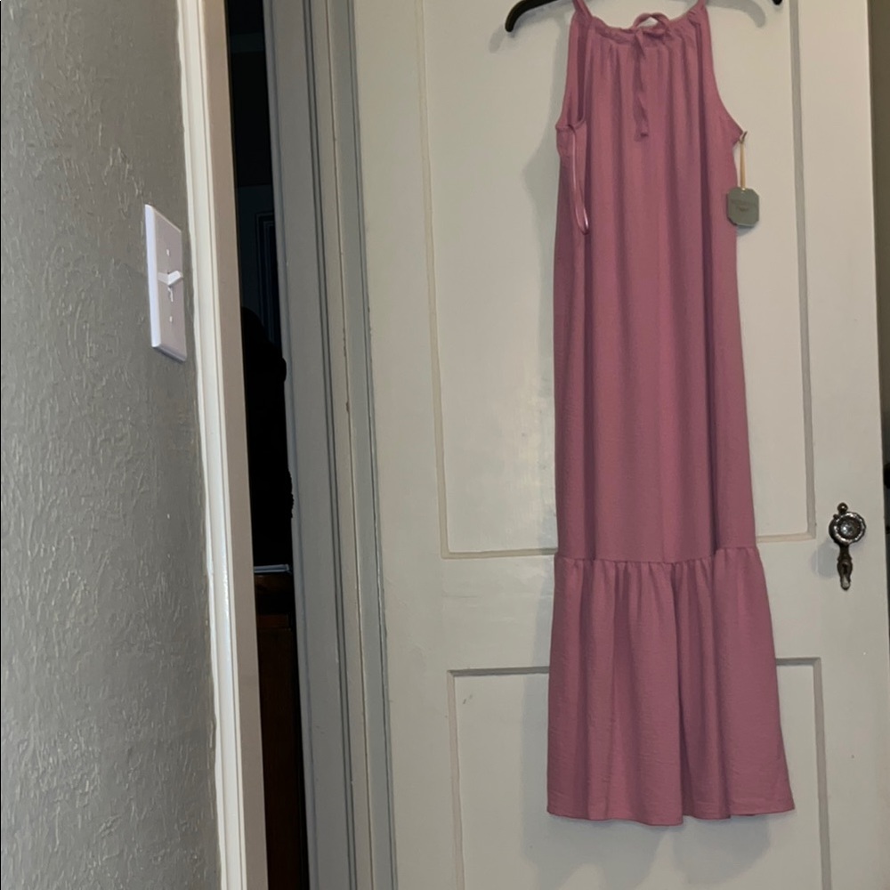 Ryegrass Dusty Rose Sleeveless Maxi Dress